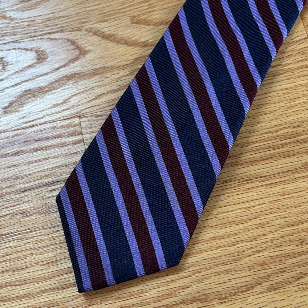 Striped Blue and Purple Men's Tie